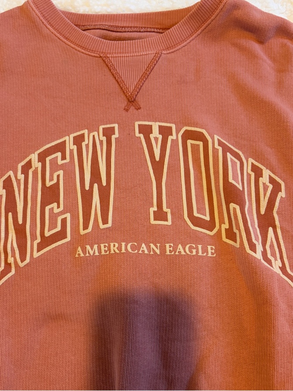 American Eagle Outfitters Dusty Rose New York Crewneck Sweater - Picture 2 of 4